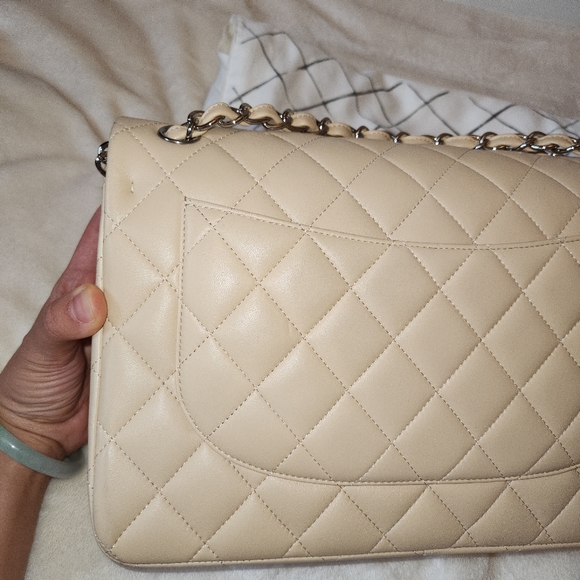 Chanel beige classic/timeless 30cm bag - Picture 5 of 13